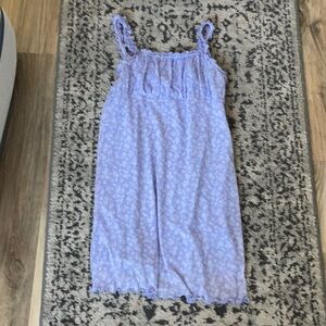 Purple floral art class dress